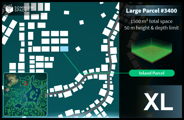 Extra Large #3400 (XL) parcel in Somnium Space