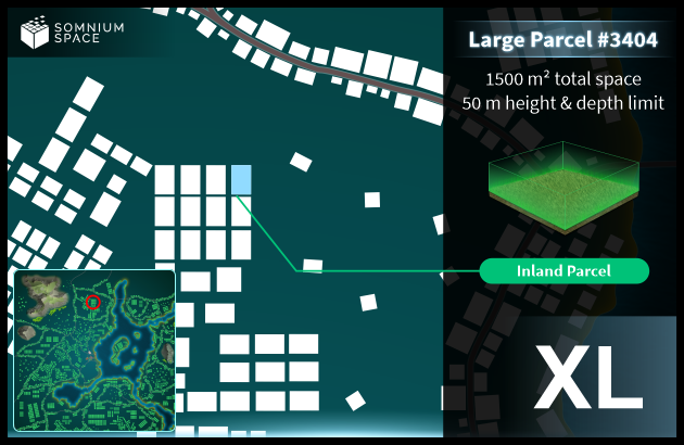 Extra Large #3404 (XL) parcel in Somnium Space