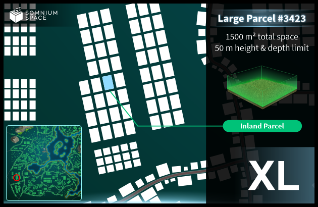 Extra Large #3423 (XL) parcel in Somnium Space