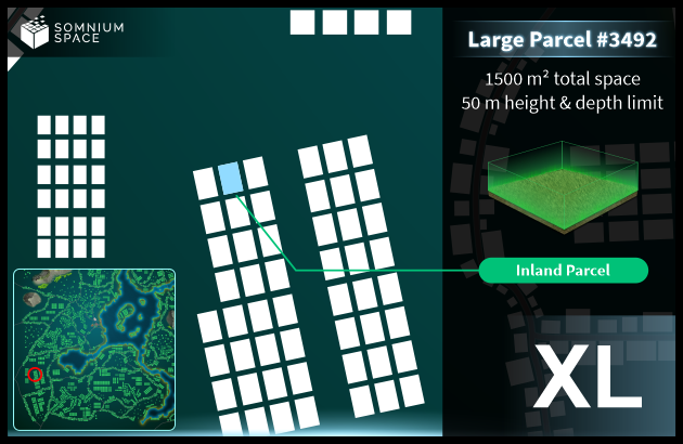 Extra Large #3492 (XL) parcel in Somnium Space