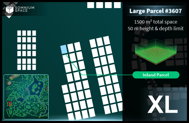 Extra Large #3607 (XL) parcel in Somnium Space