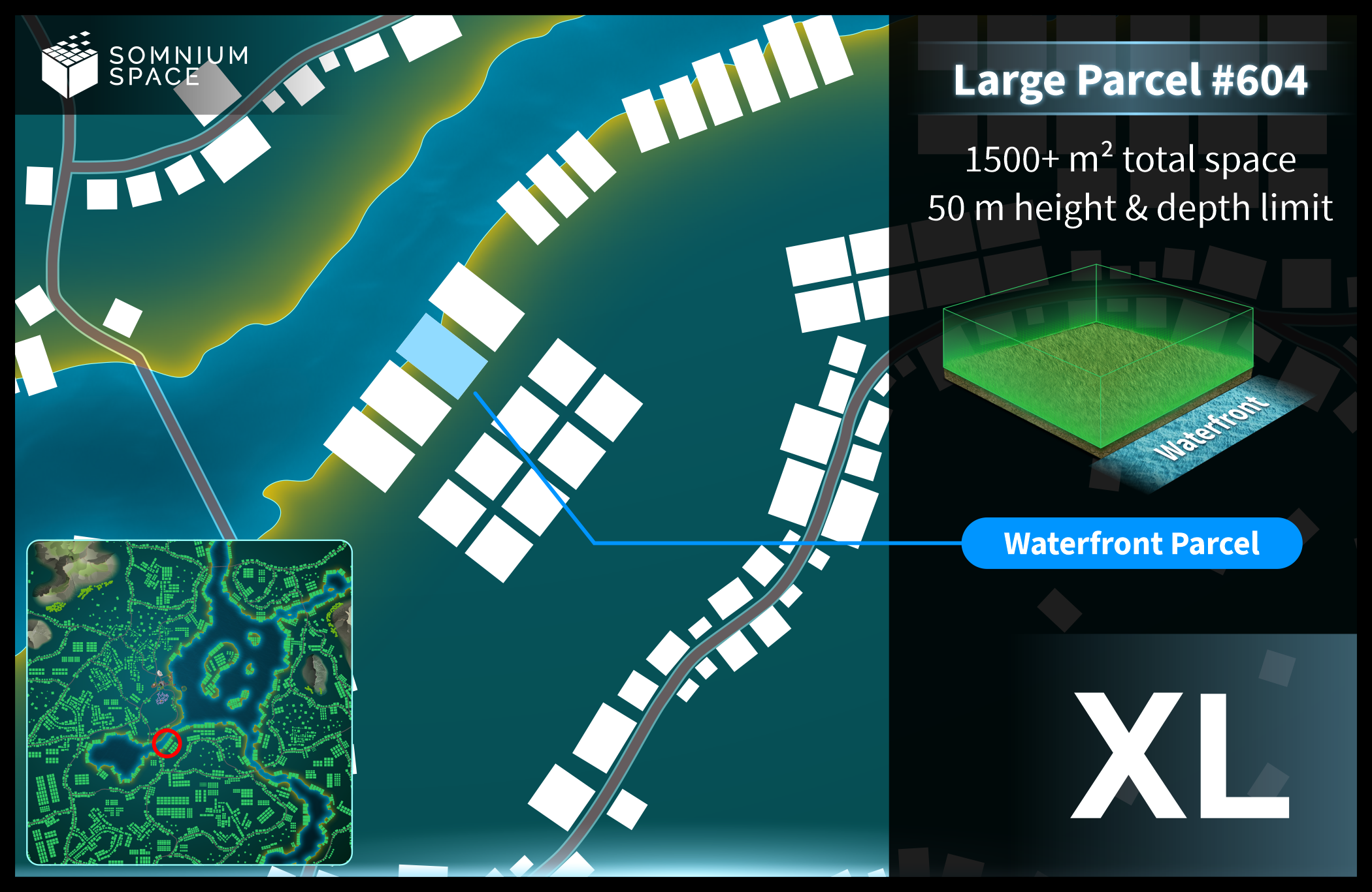 Extra Large #604 (XL) parcel in Somnium Space