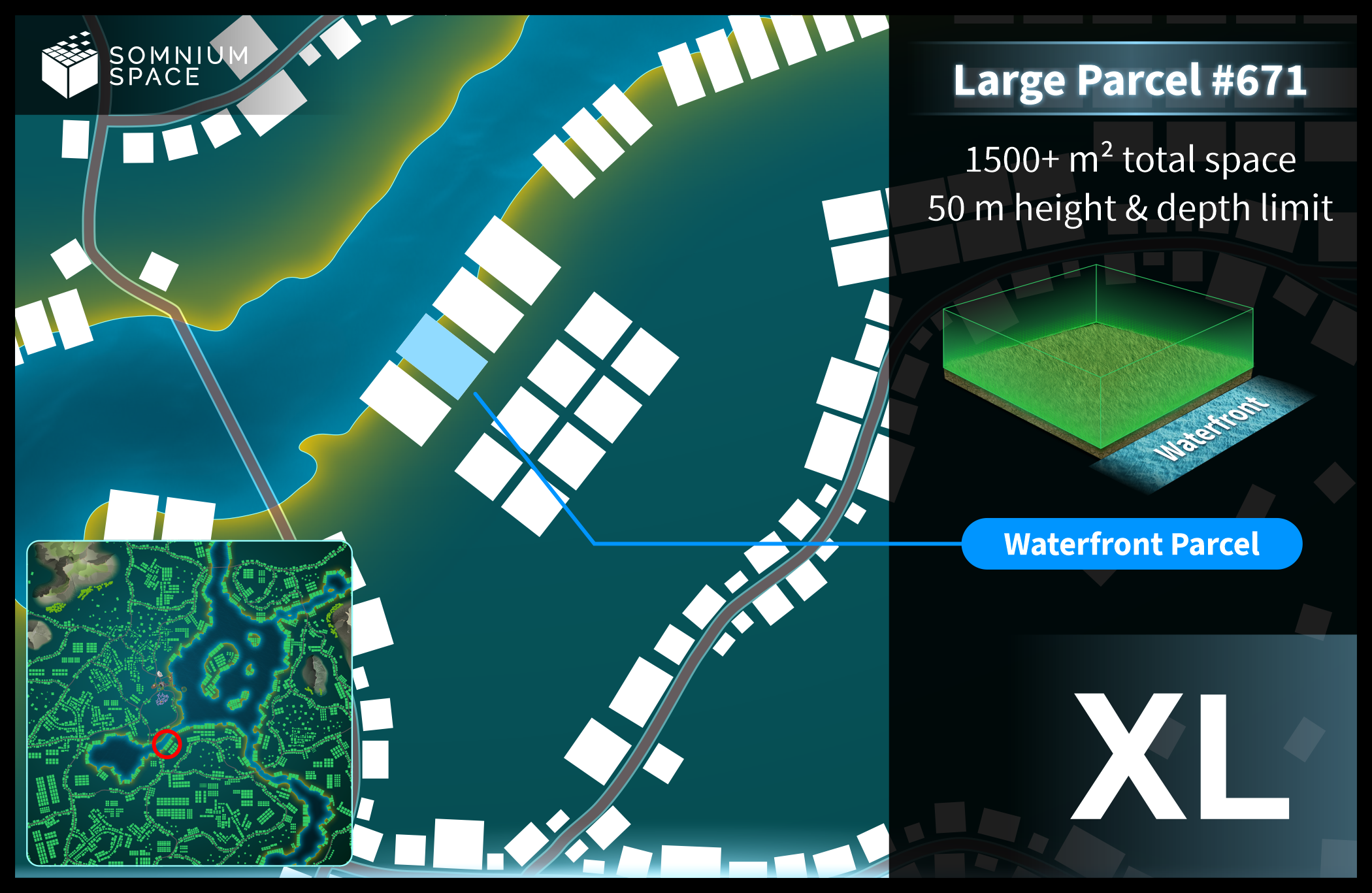 Extra Large #671 (XL) parcel in Somnium Space